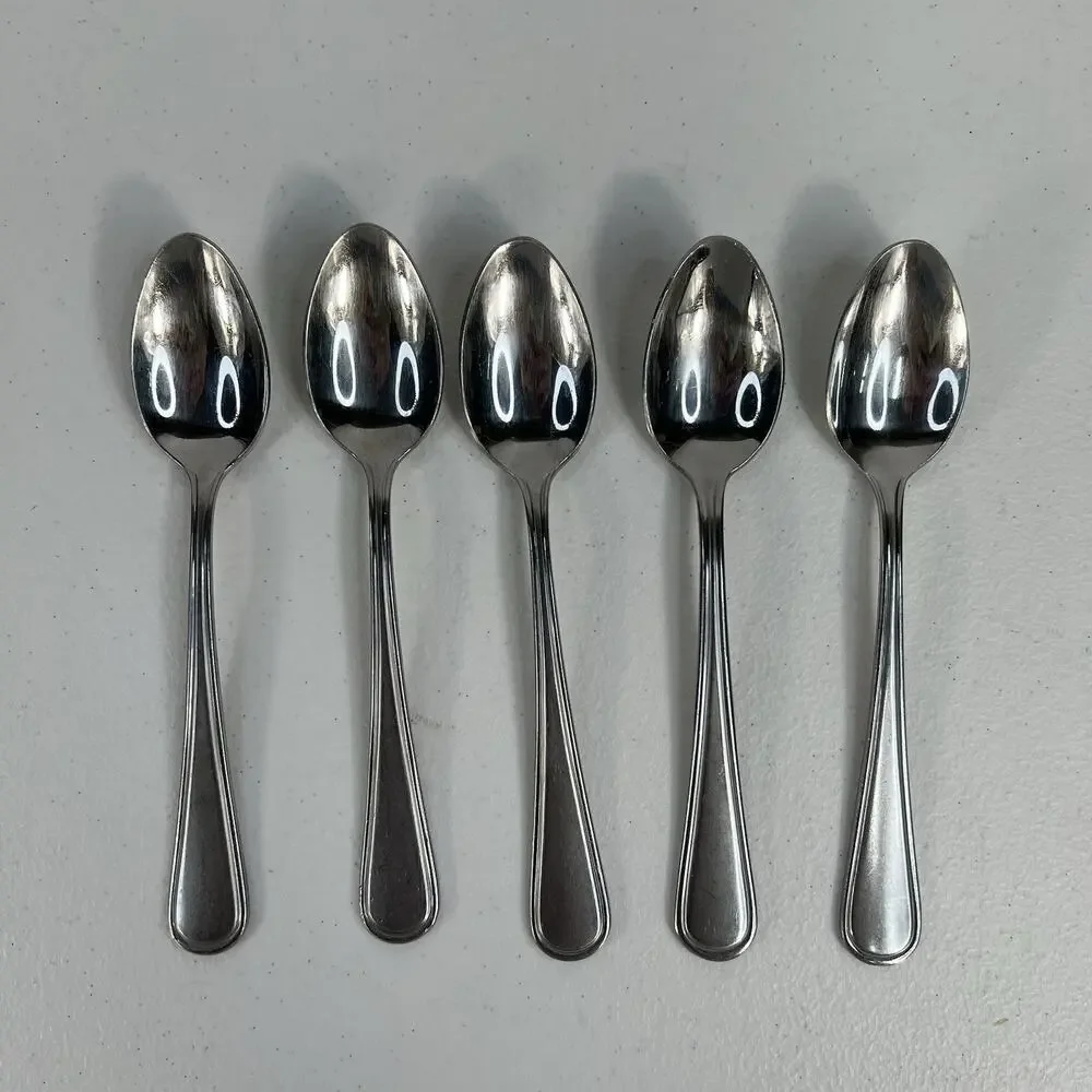 Oneida HOLLIS Lot Of 5‎ Teaspoon Stainless Flatware Stainless Replacement